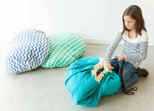 play & go speeltas print ruitjes groen