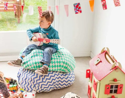 play & go speeltas print ruitjes groen