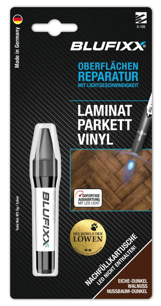 Replacement cartridge 5 g for repair pen PW laminate/parquet/vinyl, dark oak