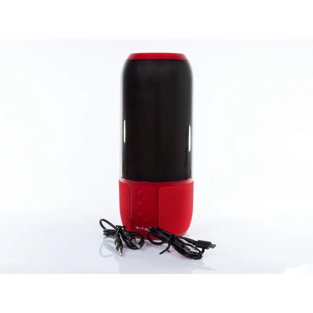VT-7456 Bluetooth speaker with RGB lighting - 2x 3Watt - red