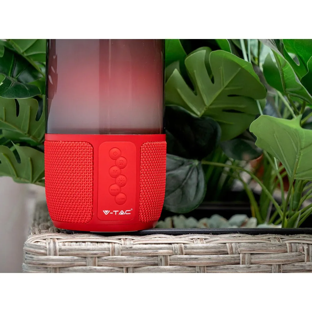 VT-7456 Bluetooth speaker with RGB lighting - 2x 3Watt - red