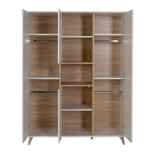 Quax Loft 3 deurs kledingkast wit