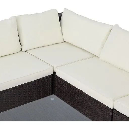 Polyrattan Lounge Set 16tlg. Braun