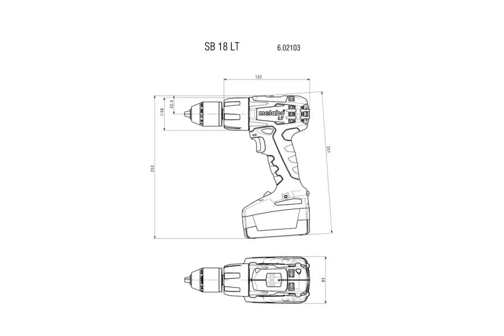 Cordless impact drill 18 V - SB 18 LT