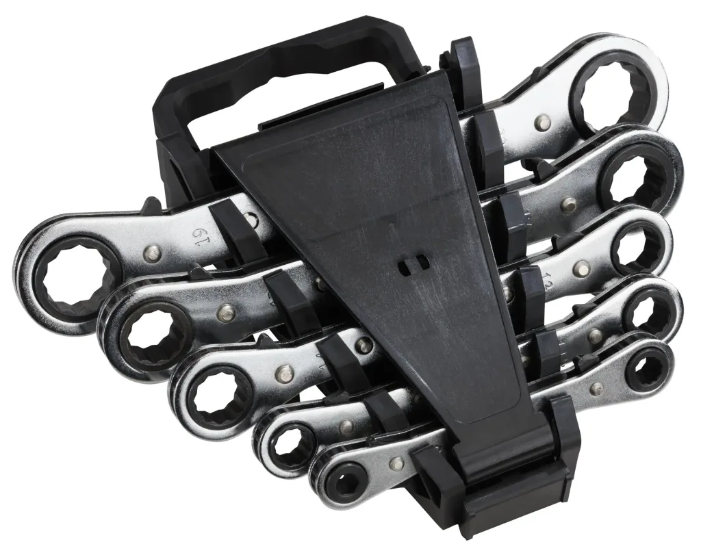 Ratchet ring spanner set 5-piece