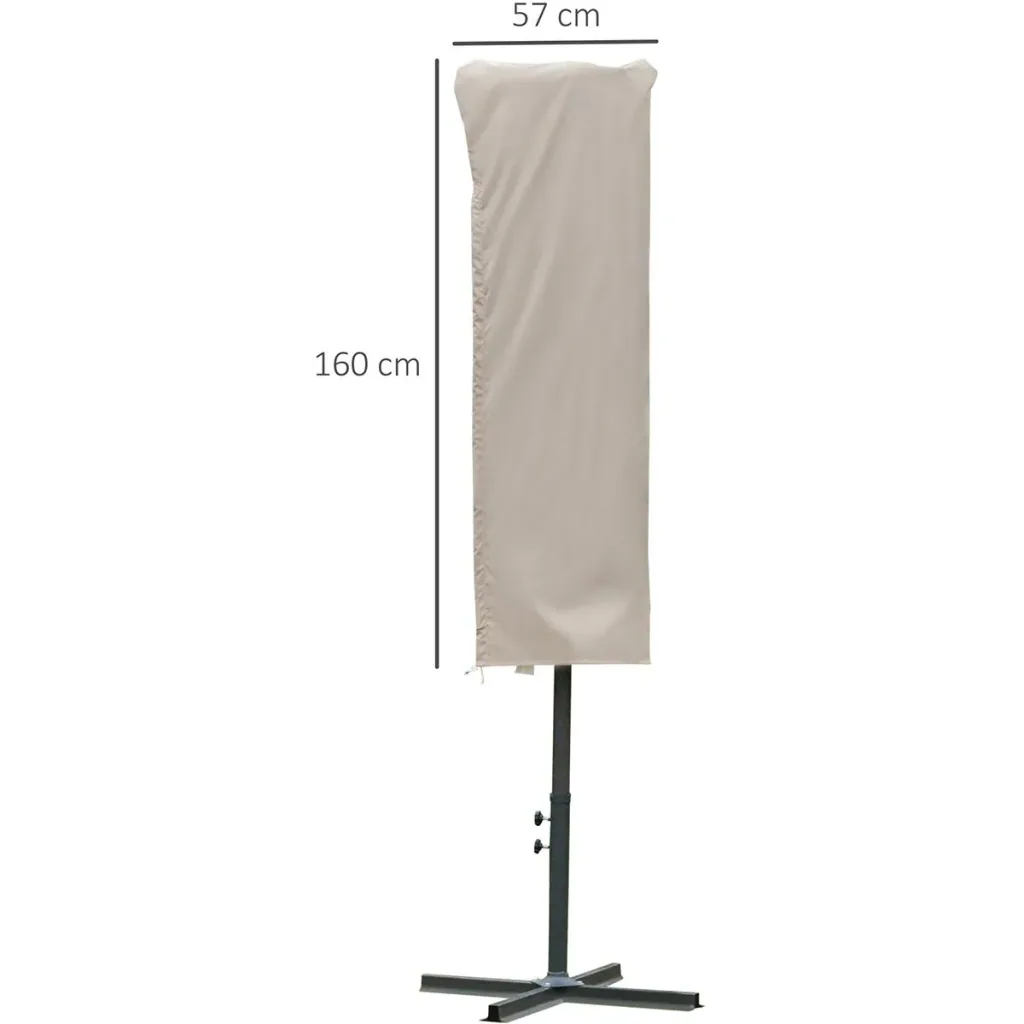 Parasol protective cover weatherproof khaki
