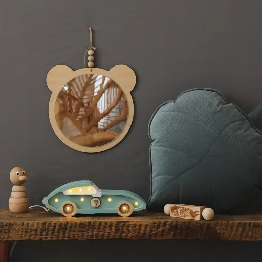 little lights Led Deco kinderlamp Mini Racing Car blauw