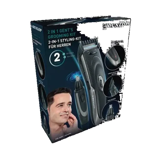 Cordless hair trimmer and nose/ear hair trimmer 2-in-1