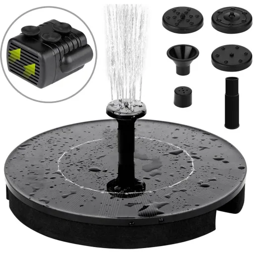 Solar fountain on solar panel 150 l/h pond fountain - solar power