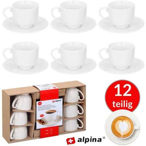 ALPINA espresso cups set of 12 white