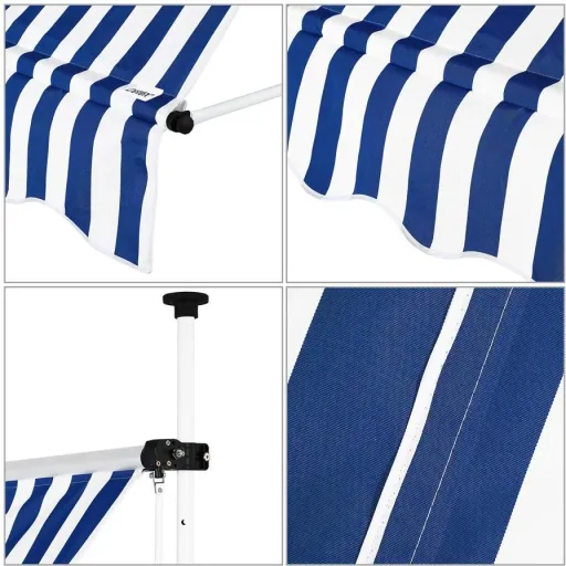Clamp awning blue/white 350cm