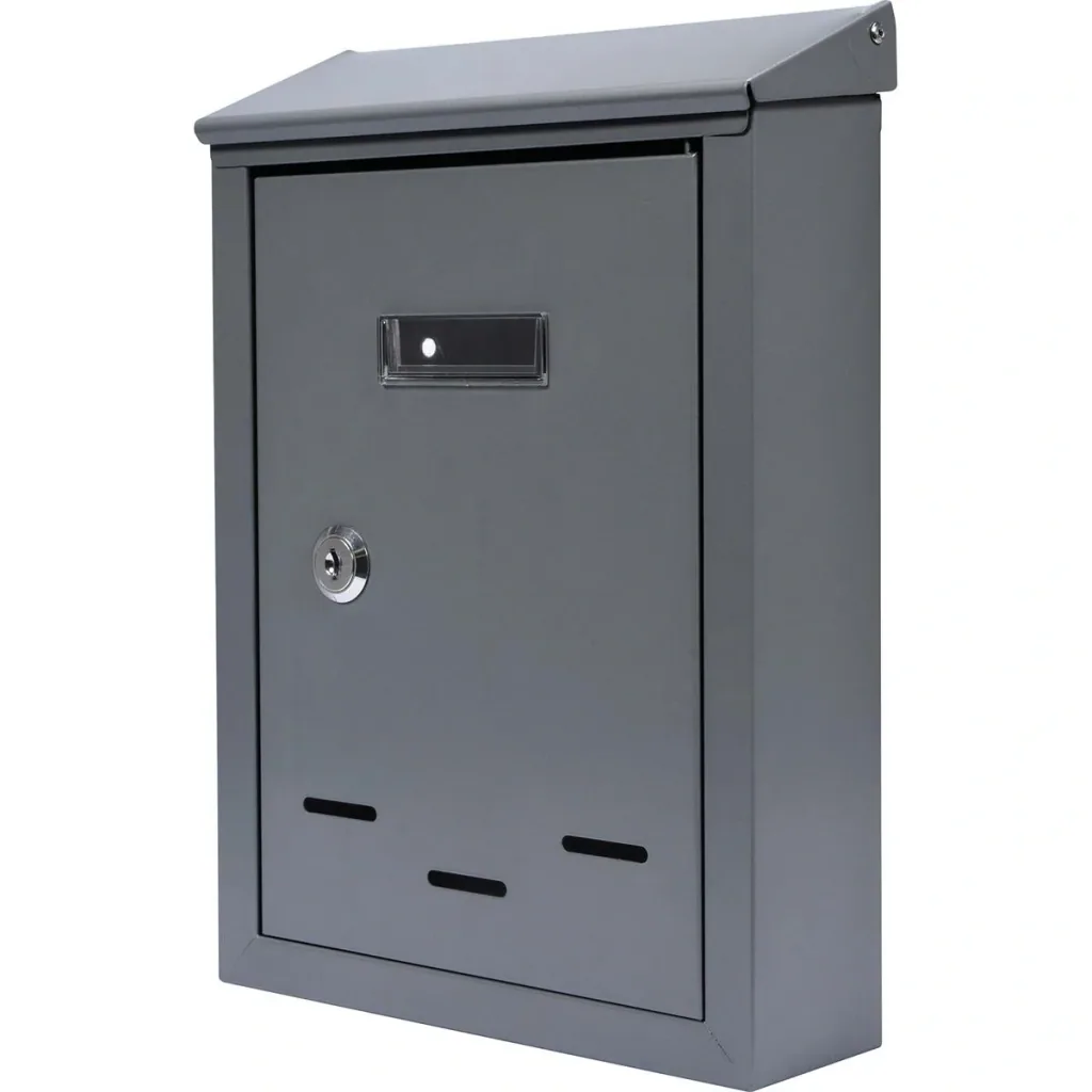 NL letterbox with 2 buttons - graphite - 285x200x60 mm