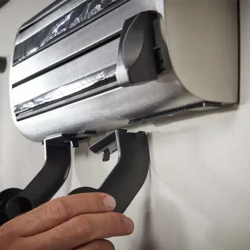 Kitchen dispenser, satin stainless steel