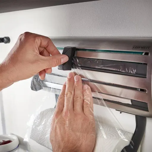 Kitchen dispenser, satin stainless steel