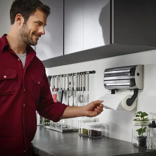 Kitchen dispenser, satin stainless steel