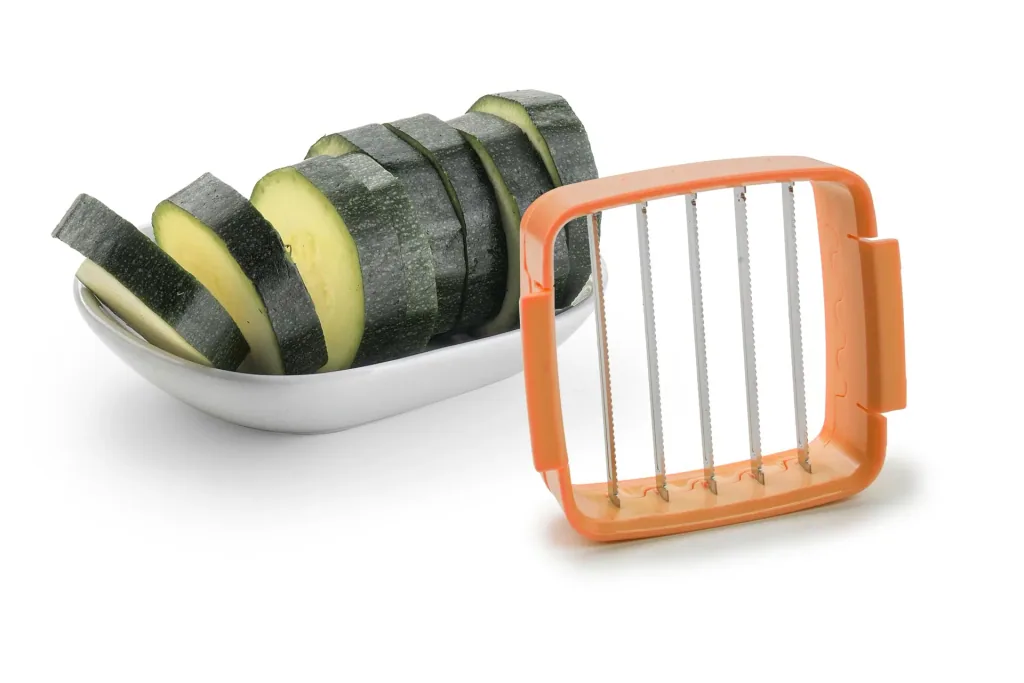 5-in-1 vegetable cutter “Nicer Dicer Quick”, handheld, black/orange, 5-piece