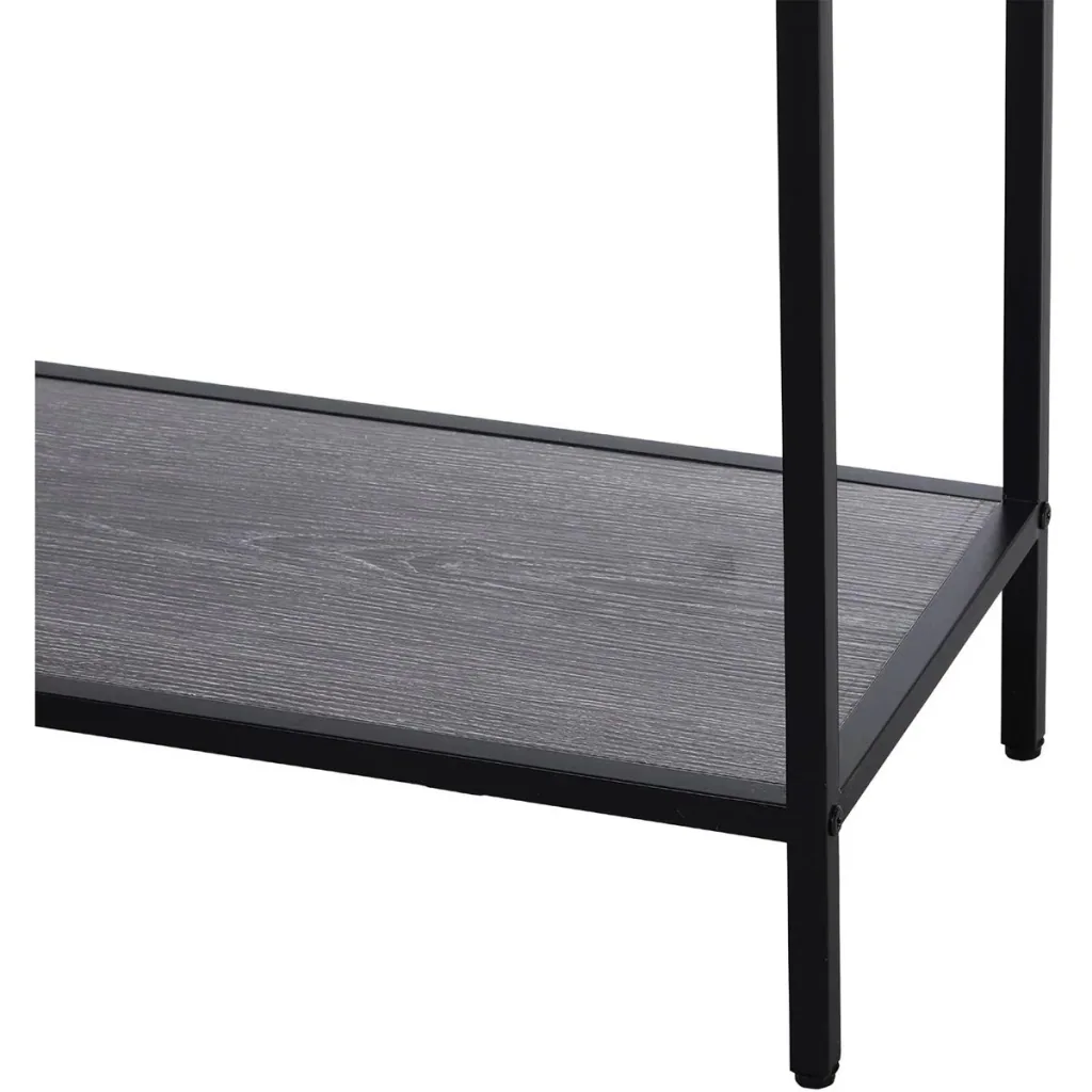 Console table with 2 drawers grey/black
