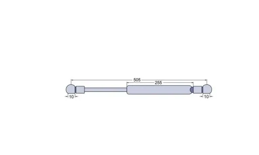 Gas spring Fendt - rear window