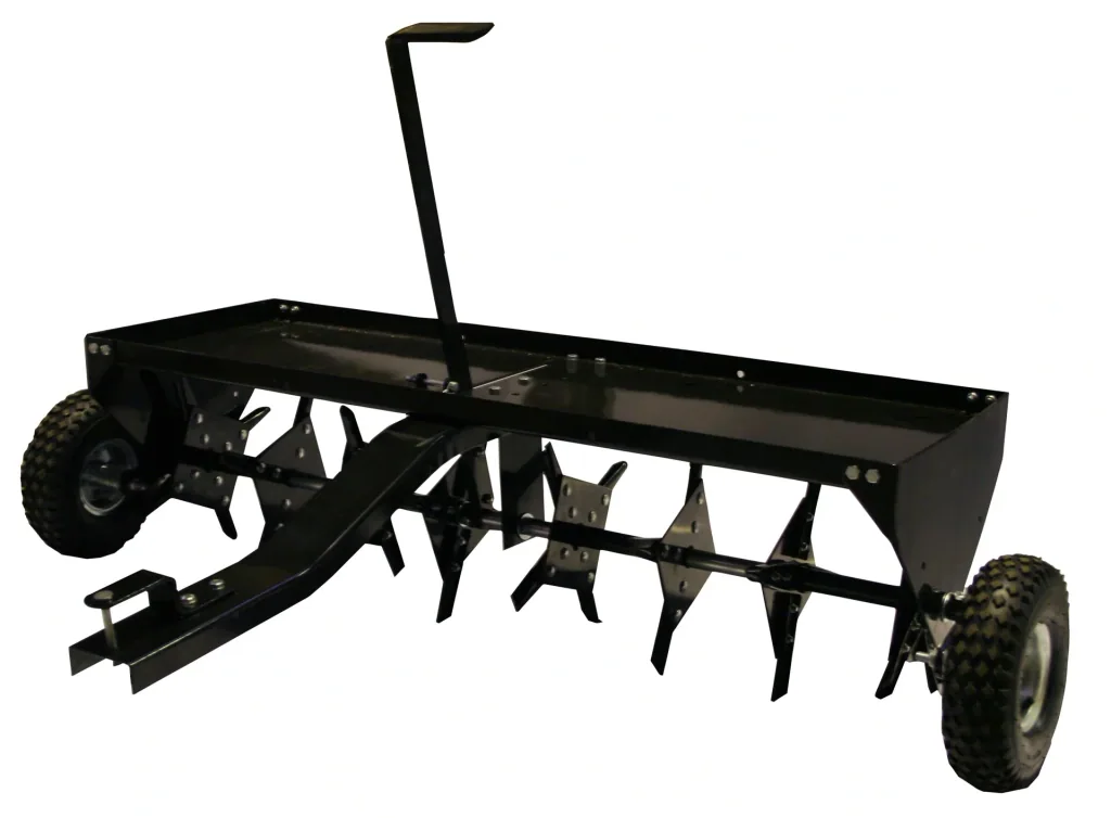 Attachment for lawn tractors scarifier 120 cm working width - extra sturdy design!