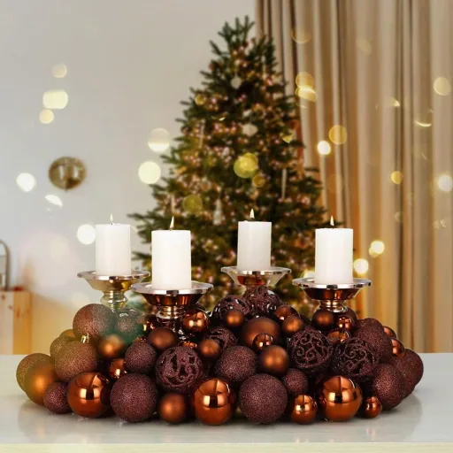 Christmas balls - Christmas tree decorations - bronze 100 pieces.