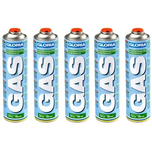 Special packaging for 5 gas cylinders with threaded connection