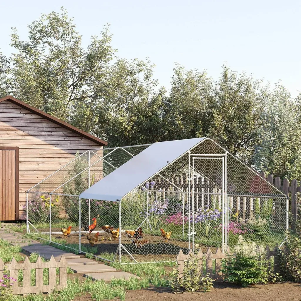 Large chicken coop, rabbit grid, chicken coop, winterproof, mobile run