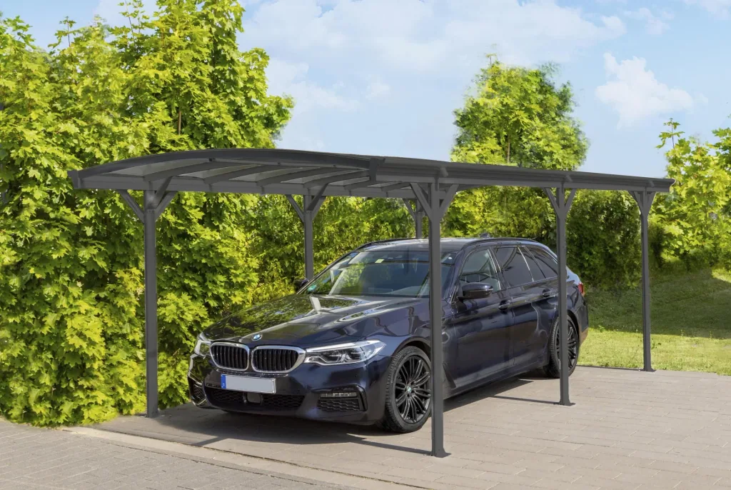 Westmann aluminium ronde boog carport en overkapping, antraciet, 505x300x220 cm