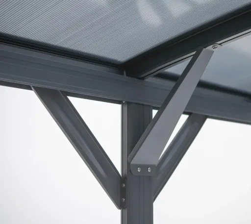 Westmann aluminium ronde boog carport en overkapping, antraciet, 505x300x220 cm