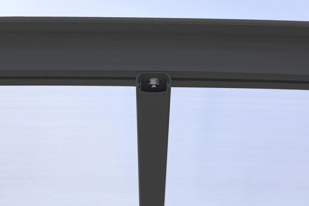 Westmann aluminium ronde boog carport en overkapping, antraciet, 505x300x220 cm