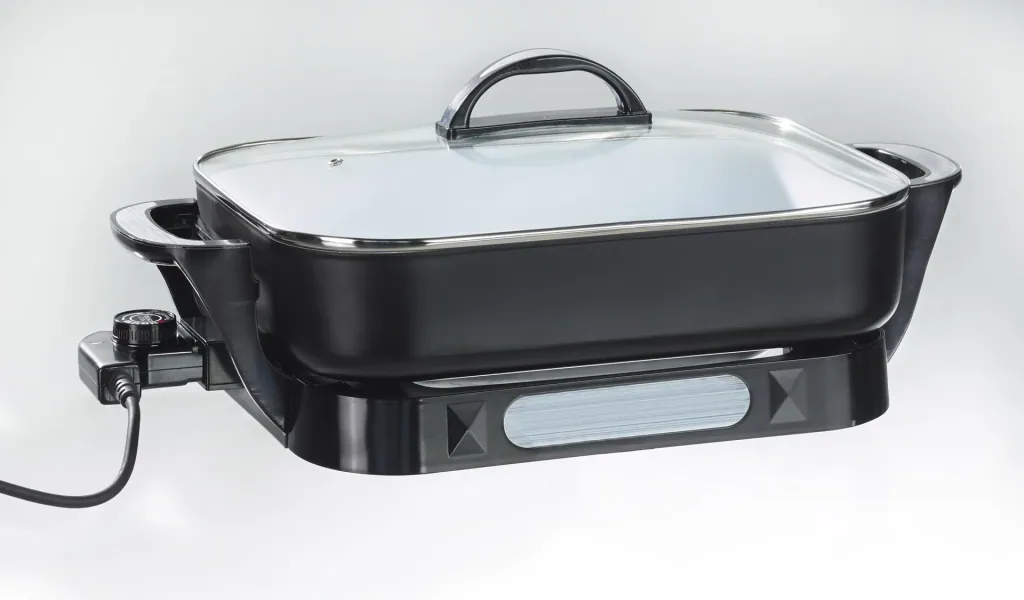 Ceramic multi-buffet pan, 1500 watts, with glass lid