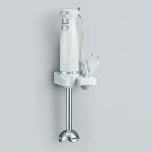 Hand blender set - white - 600 watts - stainless steel