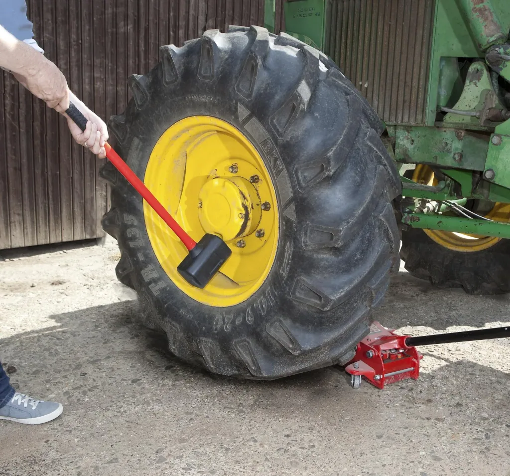 Rubber soft-face hammer 5.0 kg, 890 mm