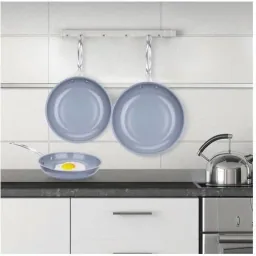 Ceramic frying pan set of 3 - 20, 24 and 28 cm - grey