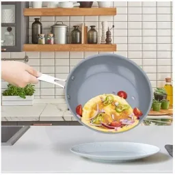 Ceramic frying pan set of 3 - 20, 24 and 28 cm - grey