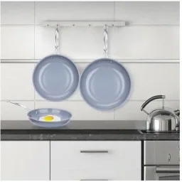 Ceramic frying pan set of 3 - 20, 24 and 28 cm - grey