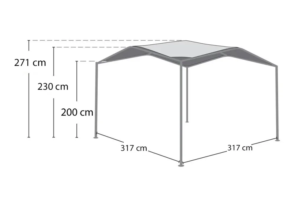 Pavillon Canopy Pacifica 317x317x271 cm Beige