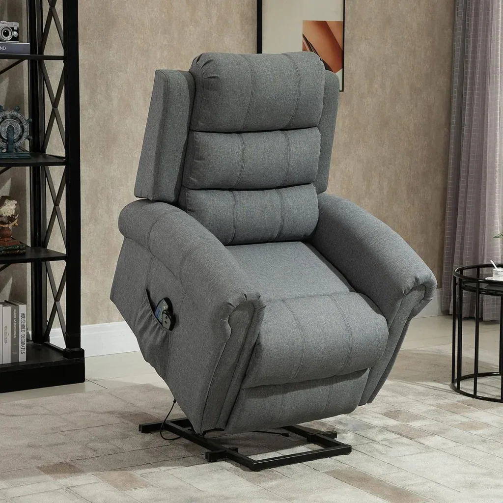 Massage chair Massage chair Stand-up function Heat function Remote control Linen 98 x 96 x 105 cm