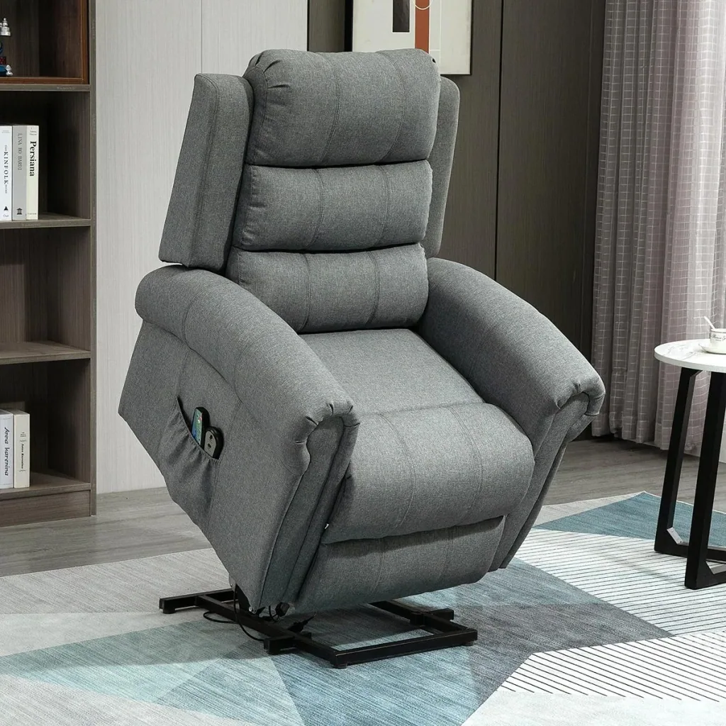 Massage chair Massage chair Stand-up function Heat function Remote control Linen 98 x 96 x 105 cm