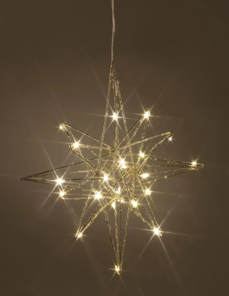 3D star with 25 micro LEDs