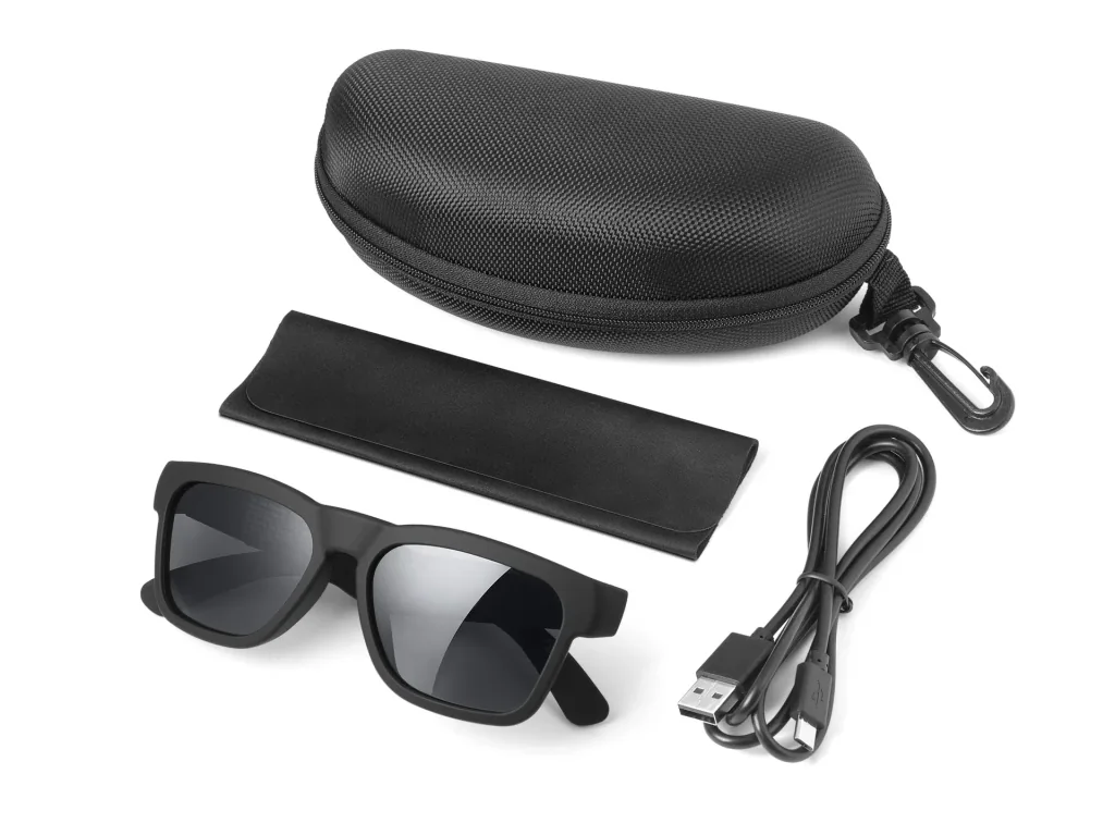 Sunglasses with Bluetooth headphones, microphone and voice assistant function