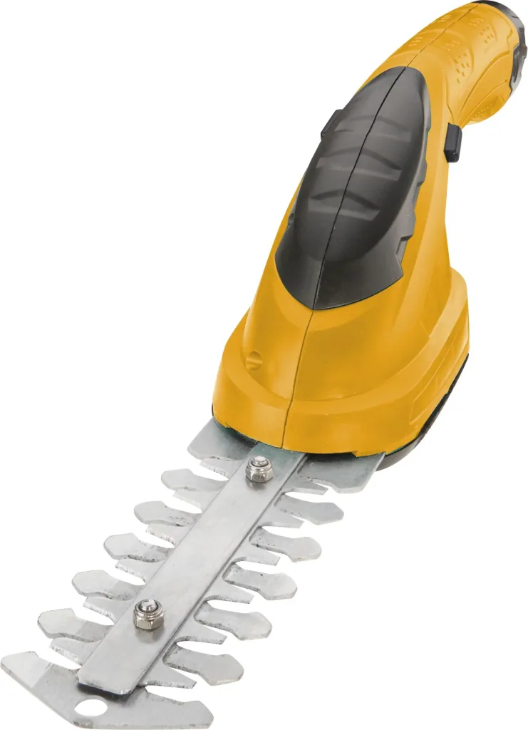 Li-Ion cordless grass and shrub shears set with garden bag, multi-sharpener and 3.6V cordless screwdriver