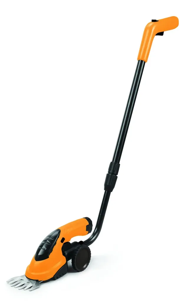 Li-Ion cordless grass and shrub shears set with garden bag, multi-sharpener and 3.6V cordless screwdriver
