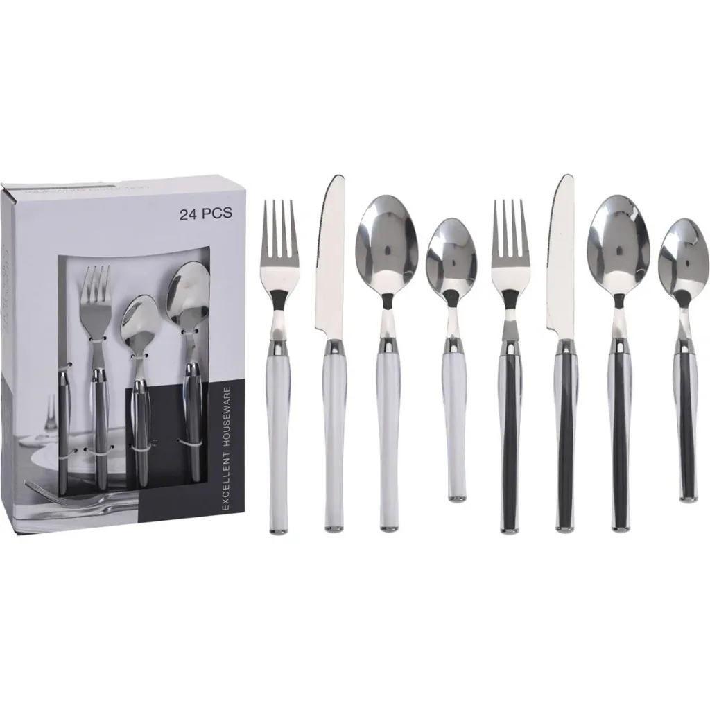 NL Cutlery Set - 24 Pieces - Black