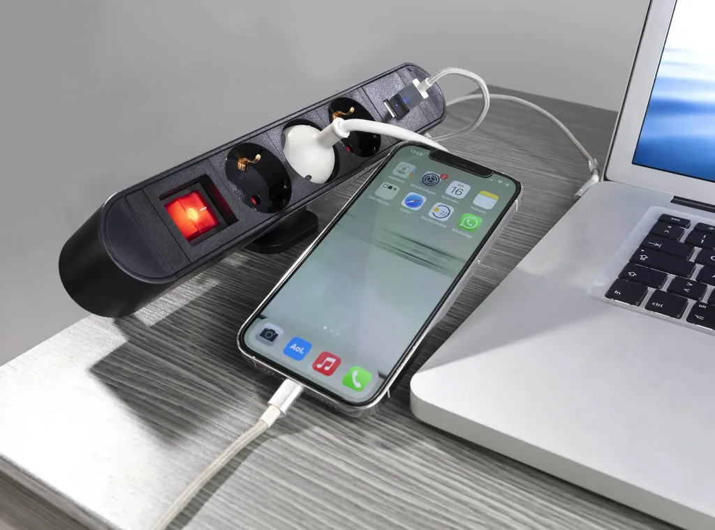 Desk energy center with 2 USB charging ports