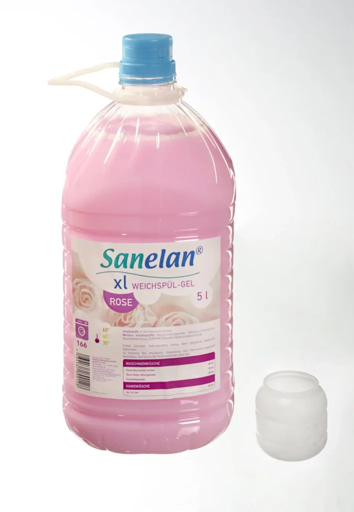 Fabric softener gel Rose, 5 l including dosing cup and tap