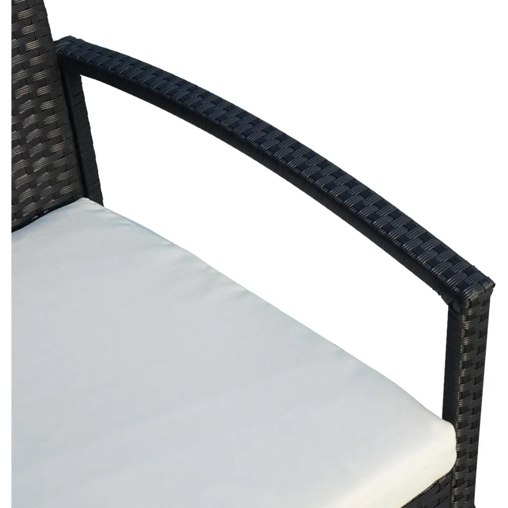 Polyrattan seating group as a 7-piece set