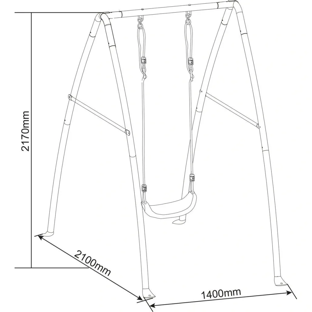 Single metal swing