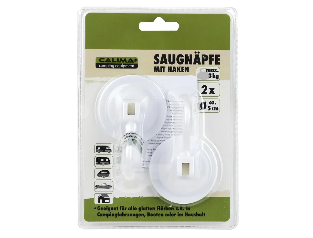 Suction cup hooks 5 cm, 2 pieces, load capacity max. 3 kg