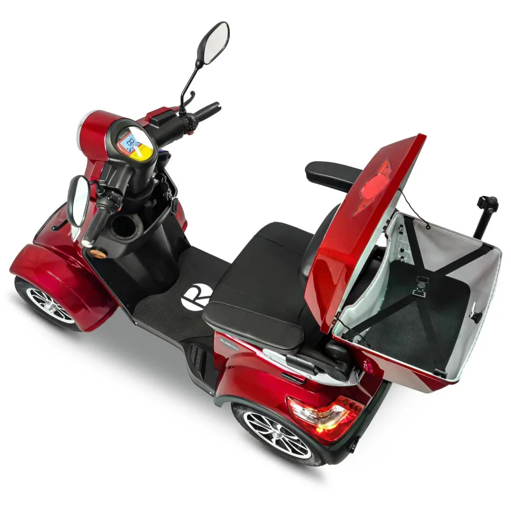 E-Quad 25 V3 Lithium Rot, 1,000 Watt + drink holder