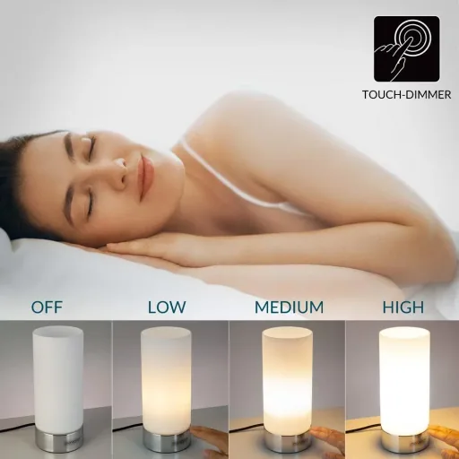 Table lamp set of 2 Golau white